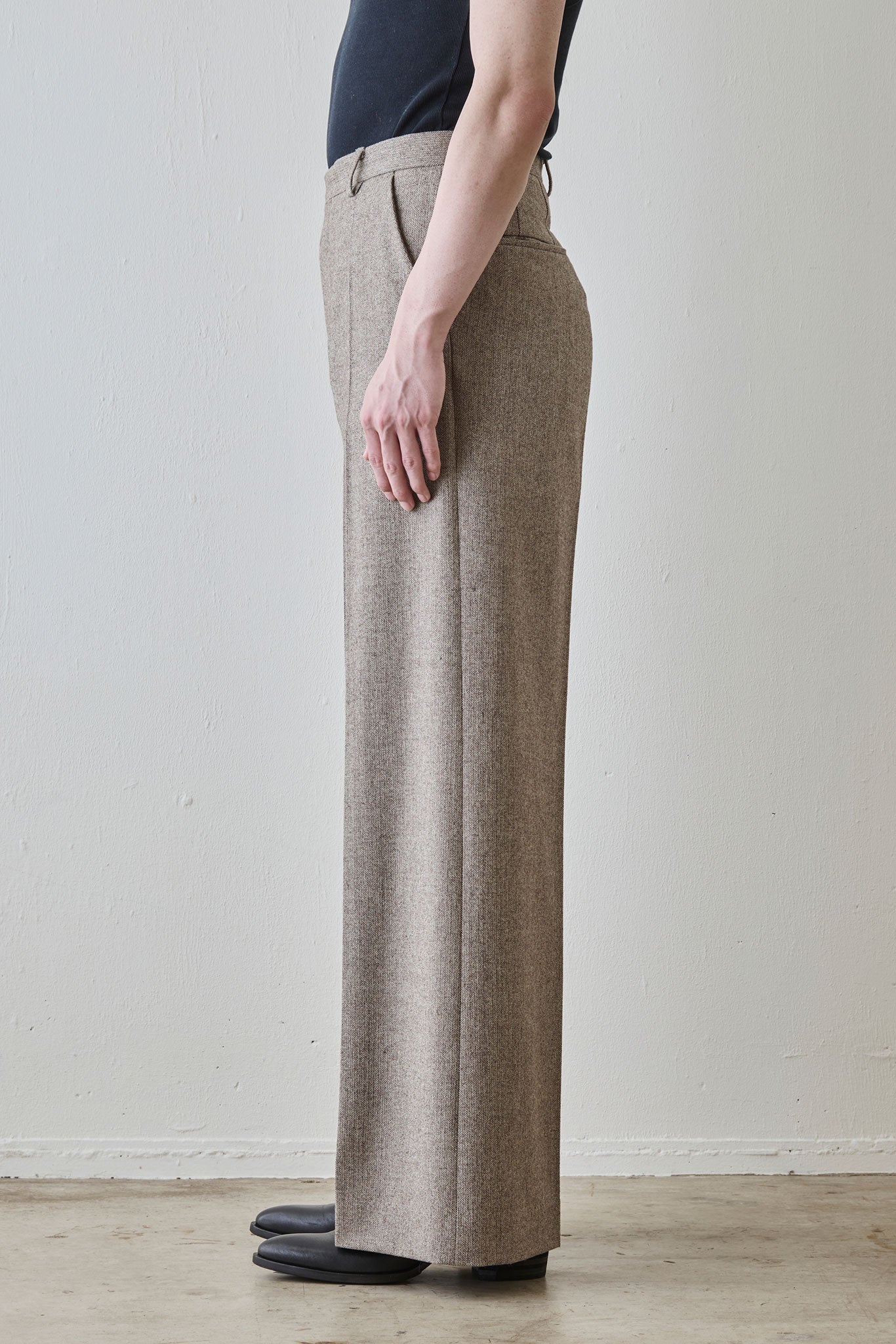 BAG / CA SILK BLEND HERRINGBONE - BEIGE