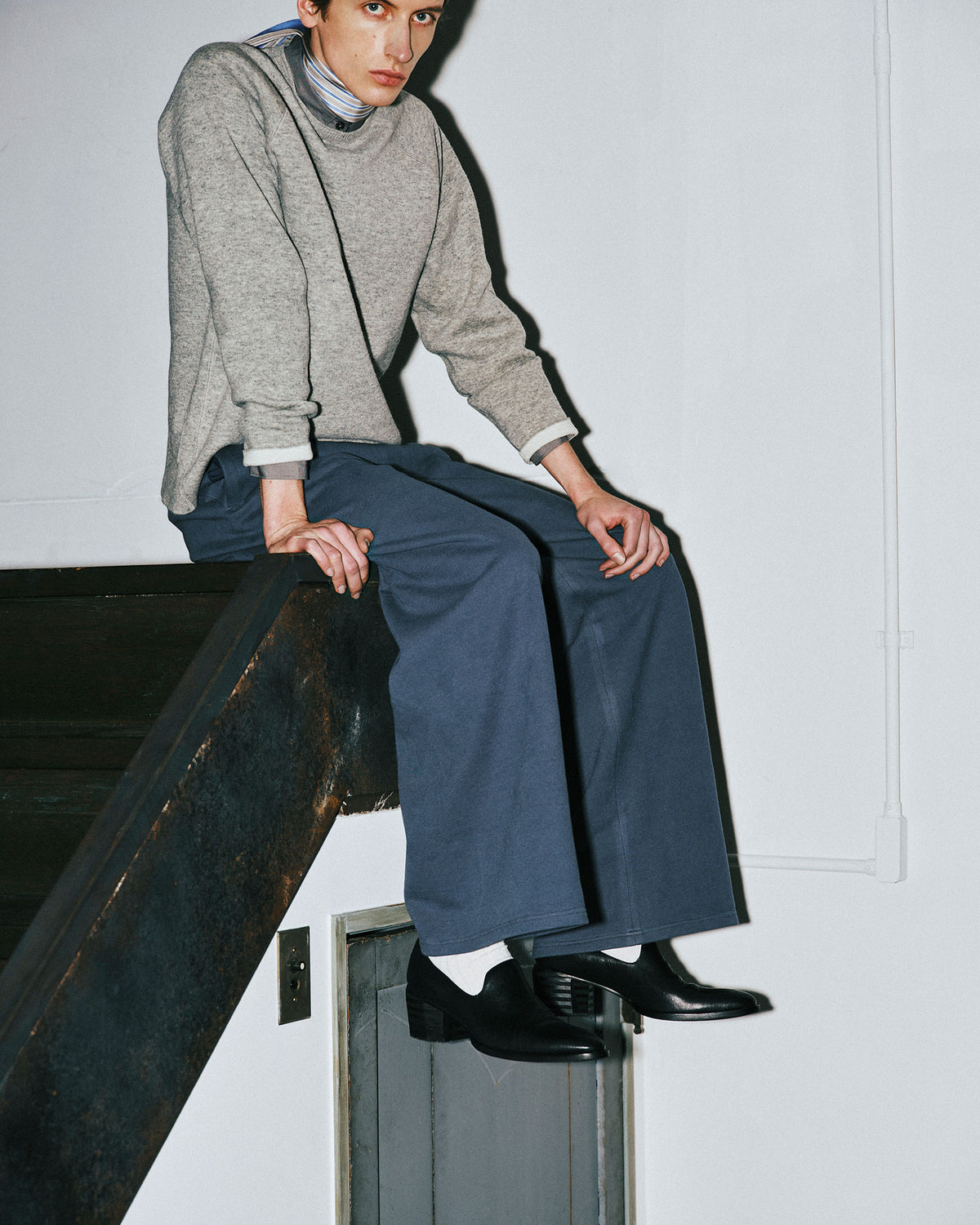 COM / VINTAGE LIKE FRENCH TERRY - BLUE