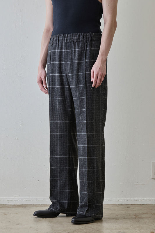 REL / SILK BRAND WINDOWPANE CHECK - BLACK