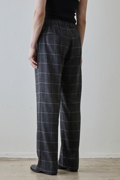 REL / SILK BRAND WINDOWPANE CHECK - BLACK
